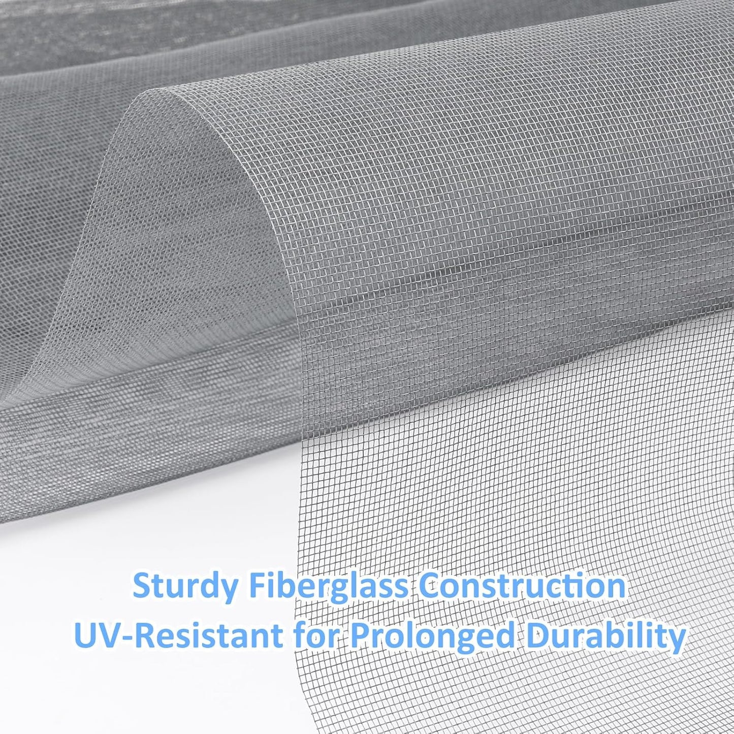 48"x102" Window Screen Mesh, Fiberglass Window Screen, Screen Door Mesh, Windows Screens and Screen Door Replacement, Patio Screen Mesh- Gray