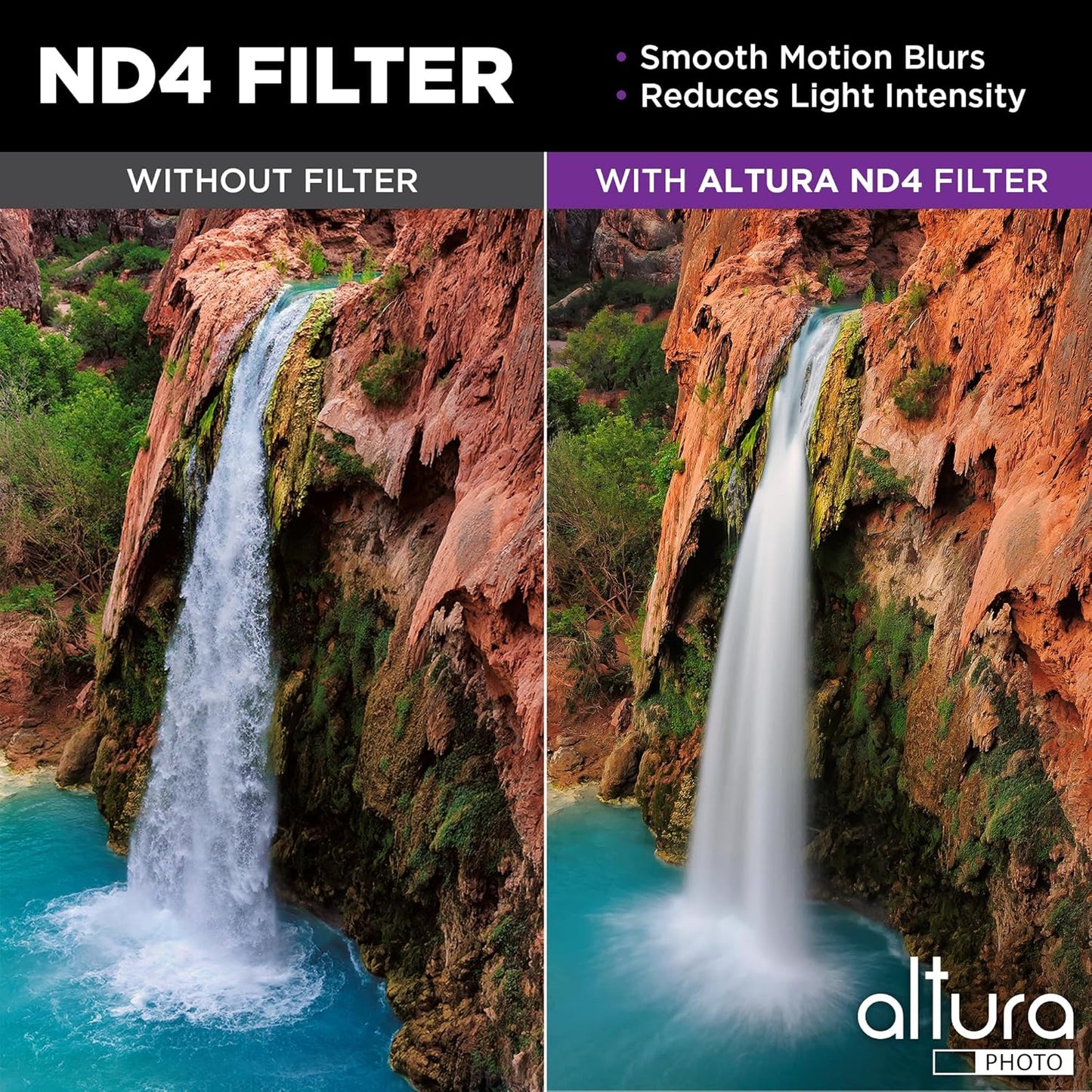 Altura Photo 55mm Lens Filter Kit - Multi-Coated UV Protector, CPL Polarizing and ND Neutral Density Filters + Case for Camera Accessories & Lenses