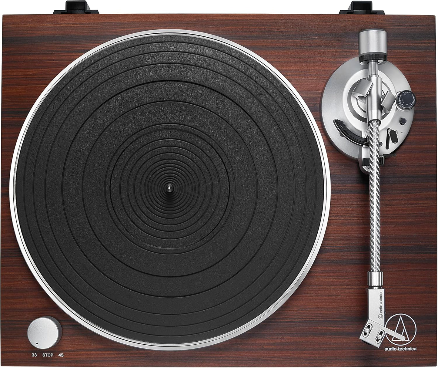 Audio Technica AT-LPW50BT-RW Bluetooth Turntable Manual Belt-Drive 33/45 (Rosewood)
