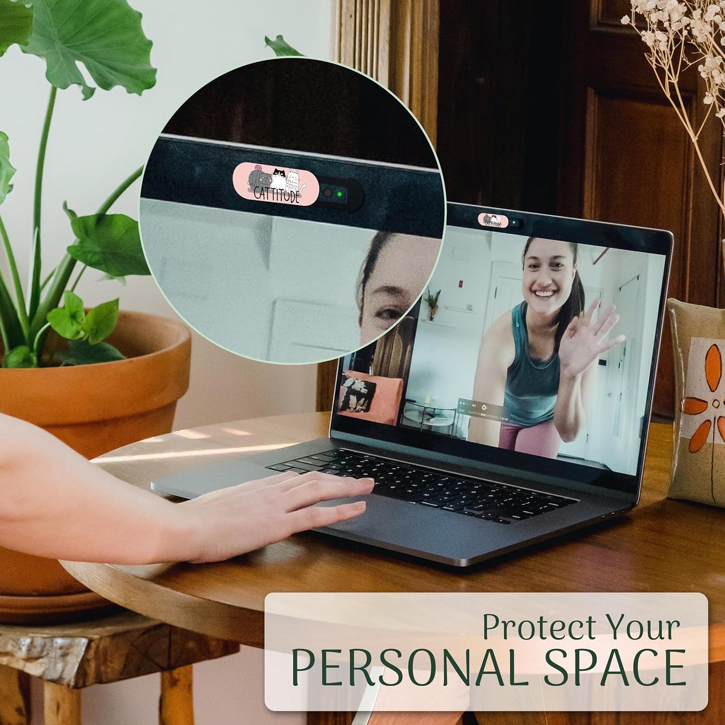 MESMOS Webcam Cover Slide, Cat Lovers Gifts for Women, Cat Lover Themed Thing, Mom Gifts for Women, Laptop Camera Cover Slide Cute (Large)