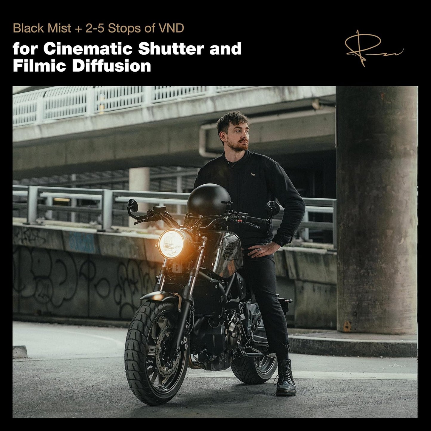 PolarPro 82mm Peter McKinnon Mist VND Camera Filter - 2-5 Stop Variable Neutral Density Lens Filter for DSLR/Mirrorless Pro Video – for Cinematic Shutter Speed Control + Diffusion