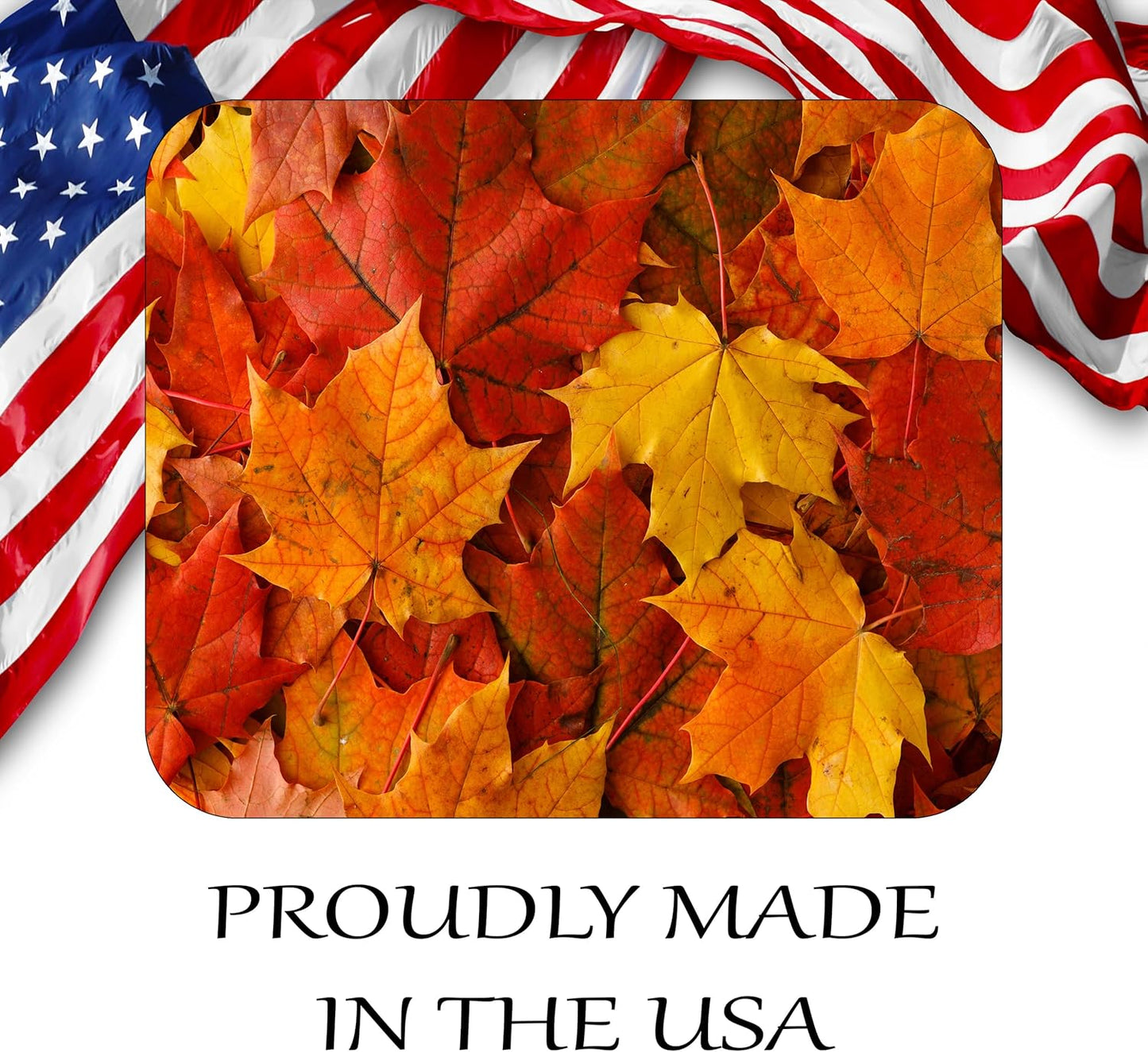 Fall Season Mouse Pad Mat Mousepad for Desk Computer Laptop PC Gaming Home or Office Gift (Leaves MP83)