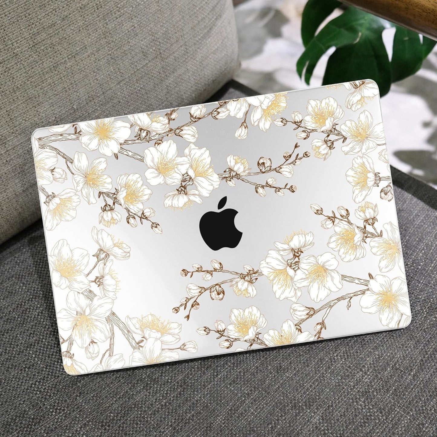 MEEgoodo for M4/M3/M2 MacBook Air 15.3 inch Case 2025 2024 2023, Case Fit Model (A3241/A3114/A2941) for MacBook Air 15 inch, Laptop Hard Shell with Keyboard Cover, Cherry Branches