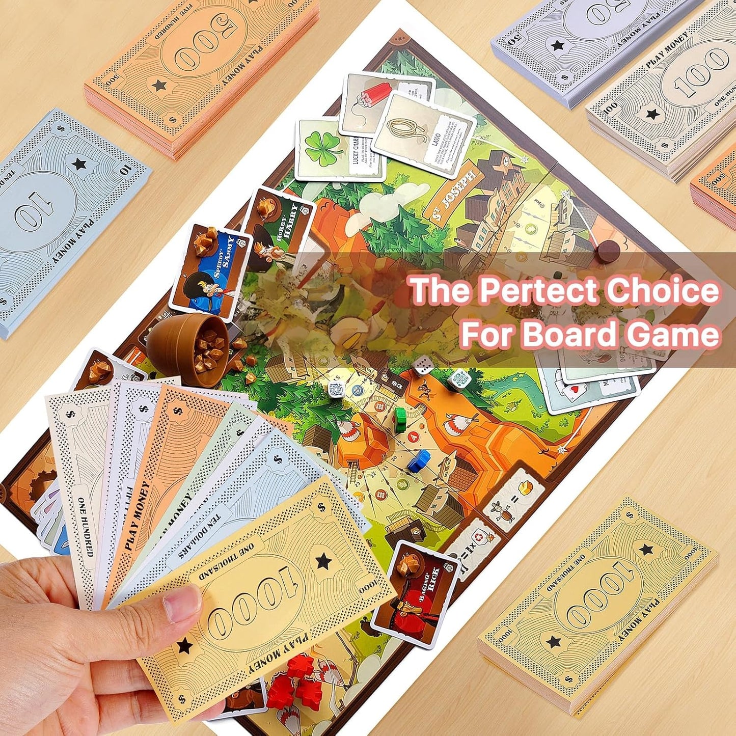 915Pcs Play Props Learning Education Toys for Kids Board Games, Double Sides Printing Paper Teaching Toys for Kids