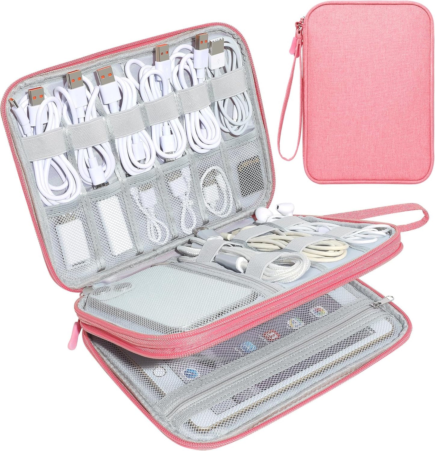 CILLA Electronics Organizer Travel, Travel Cord Organizer Case, Compact Electronics Accessories Bag for Cable, Cord, Charger, Phone