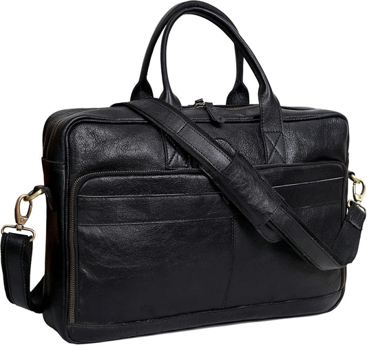 VC VINTAGE COUTURE Leather briefcase bag for men Leather Laptop Bags For Men and Women Travel Messenger Bag