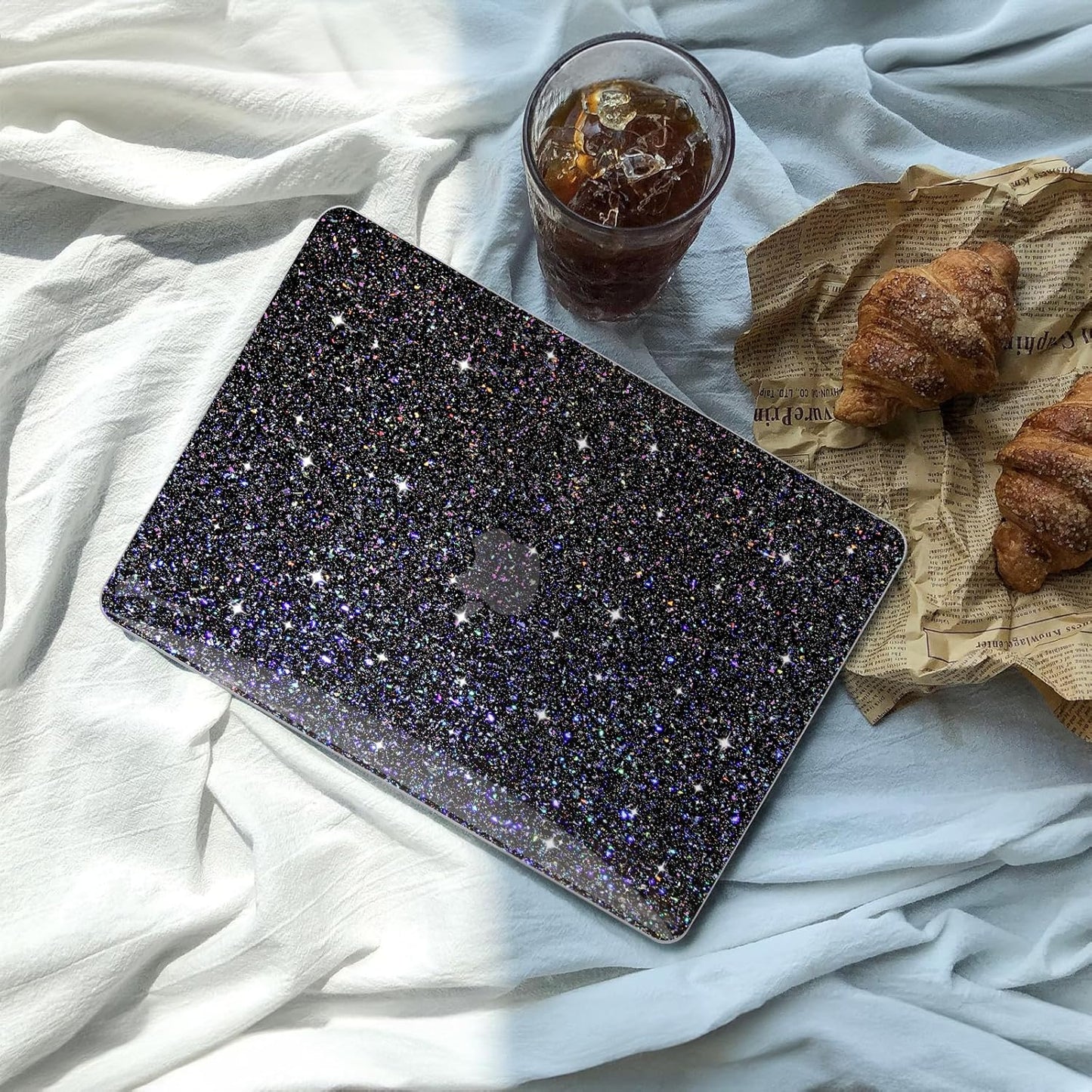 Anban Compatible with MacBook Pro 13 inch Case M2 M1 2025-2016 A2338 A2251 A2289 A2159 A1989 A1706 A1708, Plastic Hard Shell+Keyboard Cover+Screen Protector for MacBook Pro 13.3 inch Case, Shiny Black