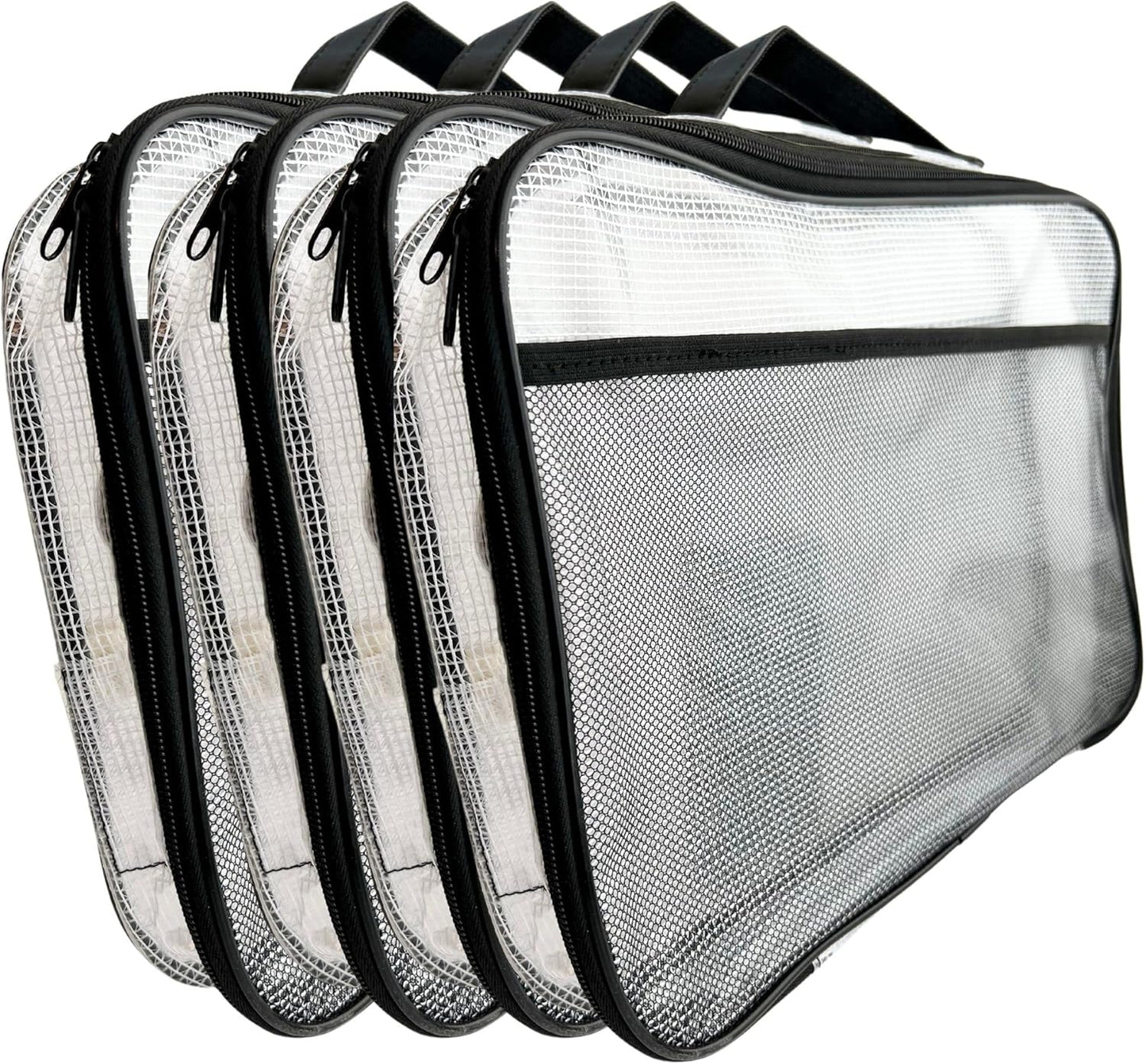 4PC Large Mesh Storage Bag for Board Games, Puzzles, Toys, Supplies, Zippered Bags for Organization Compatible with Legos and Doll Storage (4pc Mesh Bags)