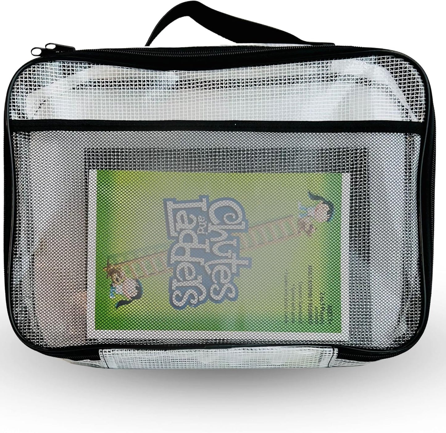 4PC Large Mesh Storage Bag for Board Games, Puzzles, Toys, Supplies, Zippered Bags for Organization Compatible with Legos and Doll Storage (4pc Mesh Bags)