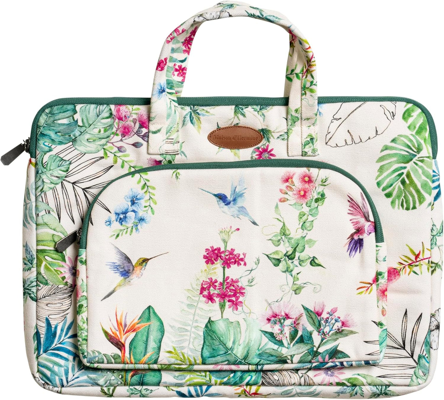 Maison d'Hermine Laptop bag with front pocket Stain and water repellent Cotton canvas