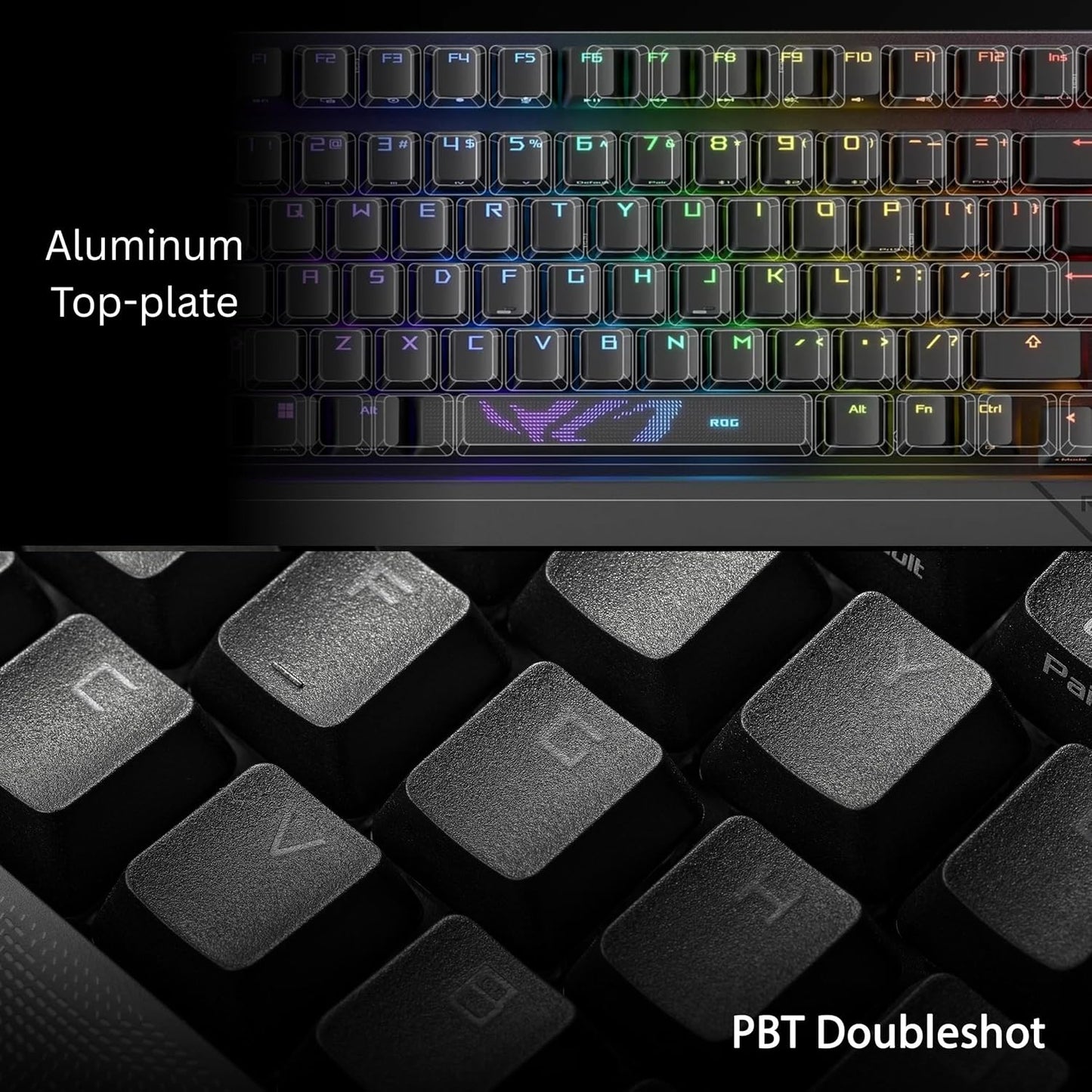 ASUS ROG Strix Scope II 96 Wireless Gaming Keyboard, Tri-Mode Connection, Dampening Foam & Switch-Dampening Pads, Hot-Swappable Pre-lubed ROG NX Storm Switches, PBT Keycaps, RGB-Black