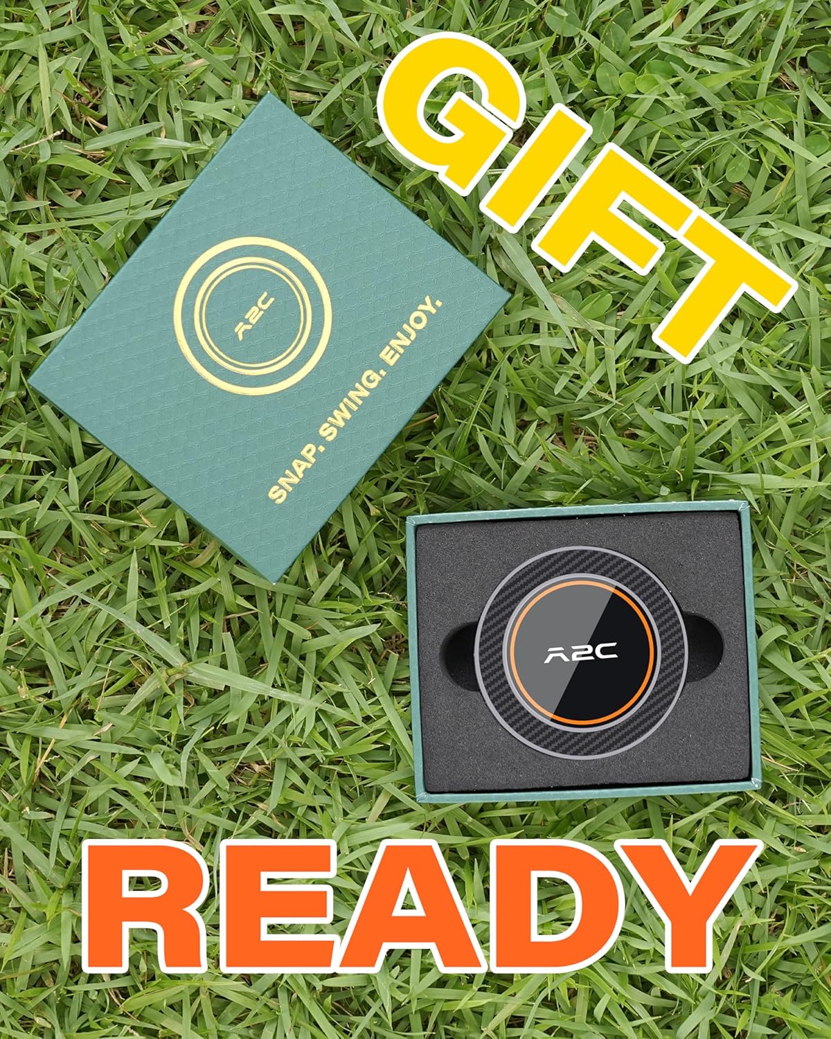 A2C Alloy Magnetic Golf Cart Phone Holder Compatible with MagSafe iPhone 16 Pro Max Plus 15 14 13 12 Mini Fits EZGO, Club Car, Yamaha, Icon, Golf Cart Accessories Essentials Gift (Green Gift Box)