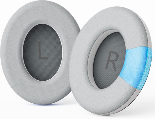 Full Cooling Gel Replacement Earpads for Bose Quiet Comfort QC35 Headphones Ear Pads Cushions with Breathable Ice Silk Fabric, High-Density Noise Cancelling Foam - Gray