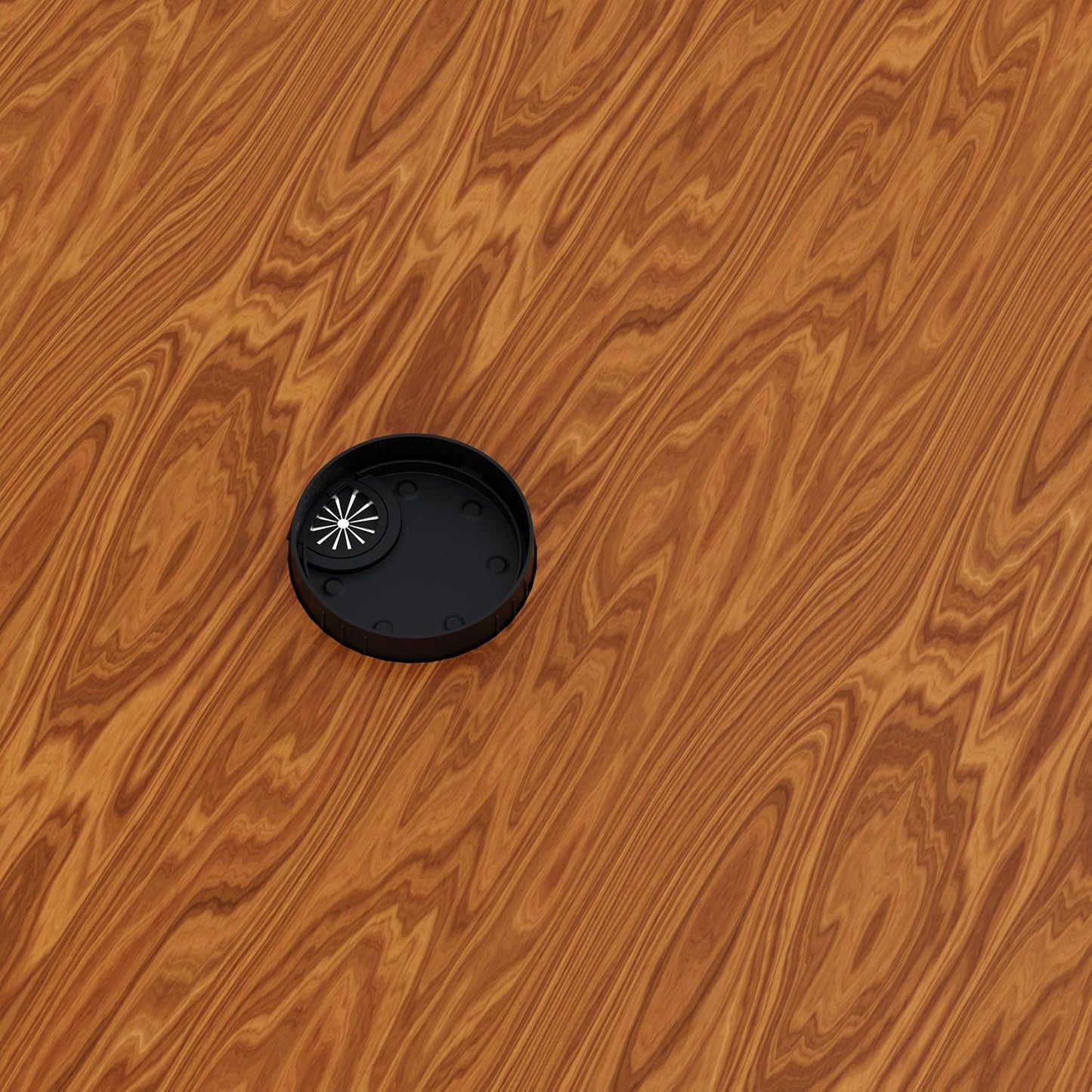 2 Pack Desk Grommet 2-1/8 Inch 53mm, Zinc Alloy Computer Desk Wire Hole Cover, Office Desktop Cord Cable Hole Metal Ring, Black