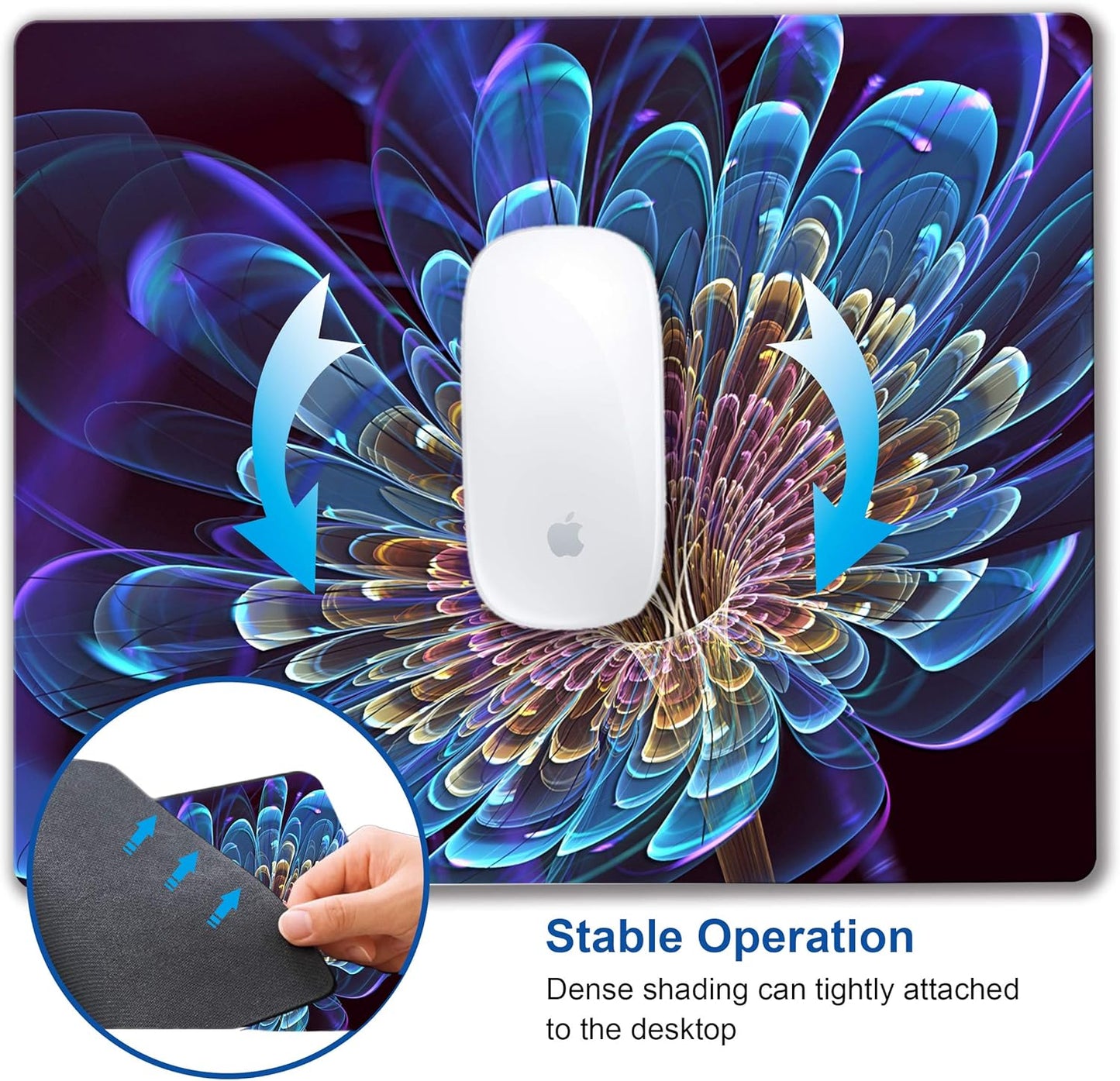 3D Flowers Mouse pad Abstract Art Mouse Pads with Design Personalized Mousepad for Laptop Computer Office Decoration Accessories Gift