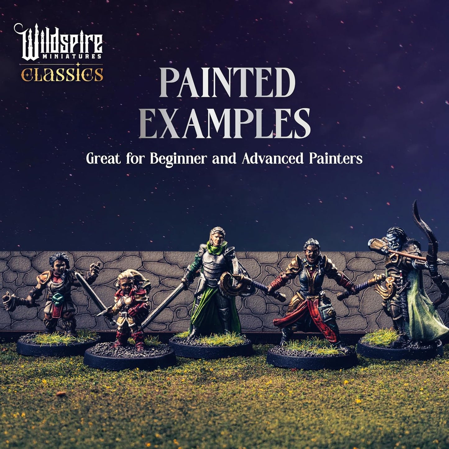 Classic Heroes - Mercenary Guild - 51 Paintable Characters for DND Miniatures Bulk I 28mm Dungeons Dragons D&D Miniatures I DND Minis D&D Figures Dungeons Dragons Figures Pathfinder Compatible