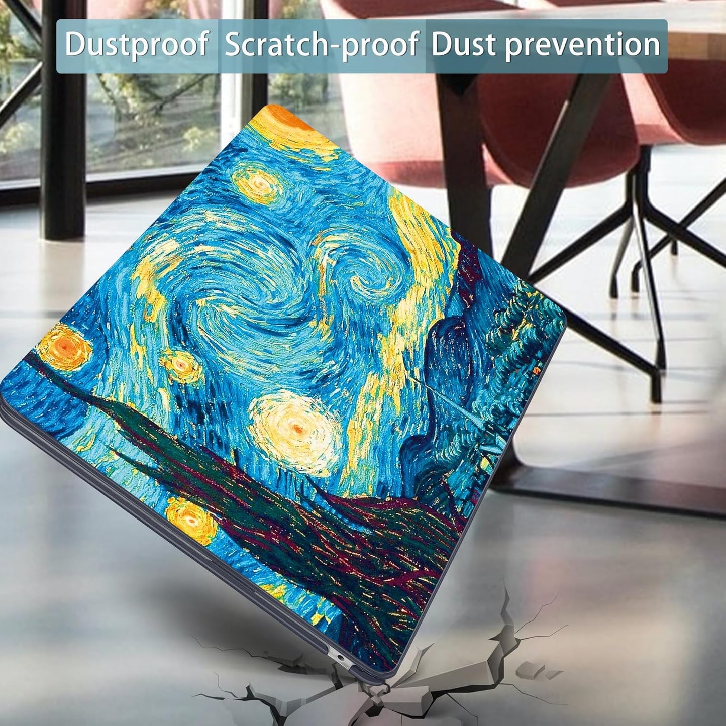 Mektron for 2025 M4 MacBook Air 13.6 Inch A3240 Case Fits 2023 A2681 M2 2024 A3113 M3 Chip with Liquid Retina Display, Printed Plastic Hard Shell Cover for MacBook Air 13.6", Abstract Starry Sky