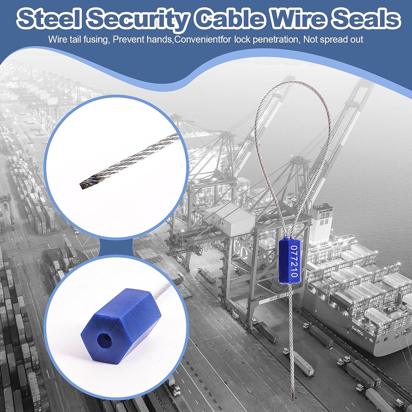 600 Pieces Security Cable Seals, Metal Number Security Tags for Truck, Trailers, Cargo, Containers, Vans, Oil Tank, Milk Vehicle (Orange, 600 Pack)