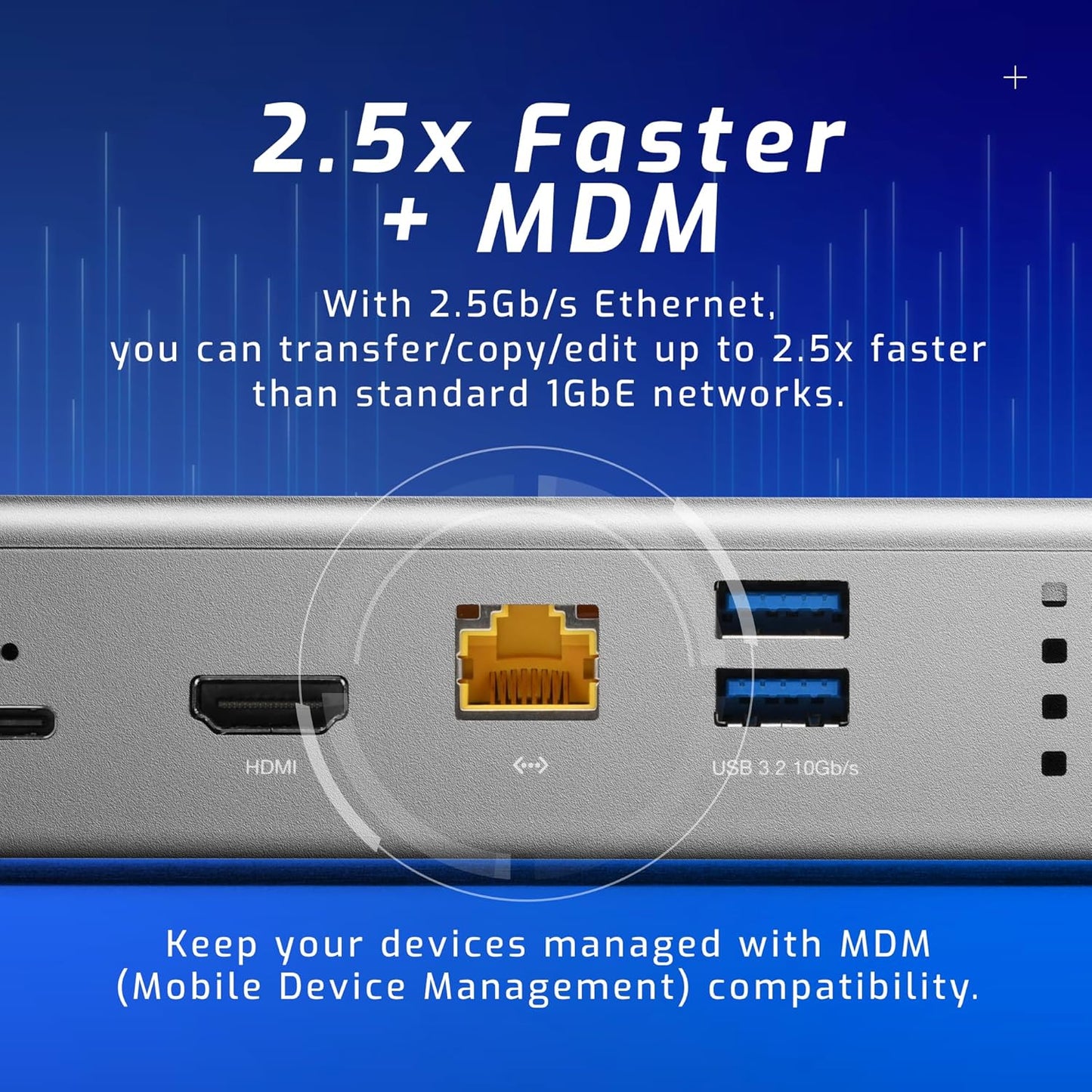 OWC Thunderbolt Go Dock, 11 Ports, Built in Power Supply, 90W Charging, TB4 (USB-C), USB, HDMI, 2.5GbE, SD, Also Compatible with USB-C Devices, Supports Thunderbolt Share