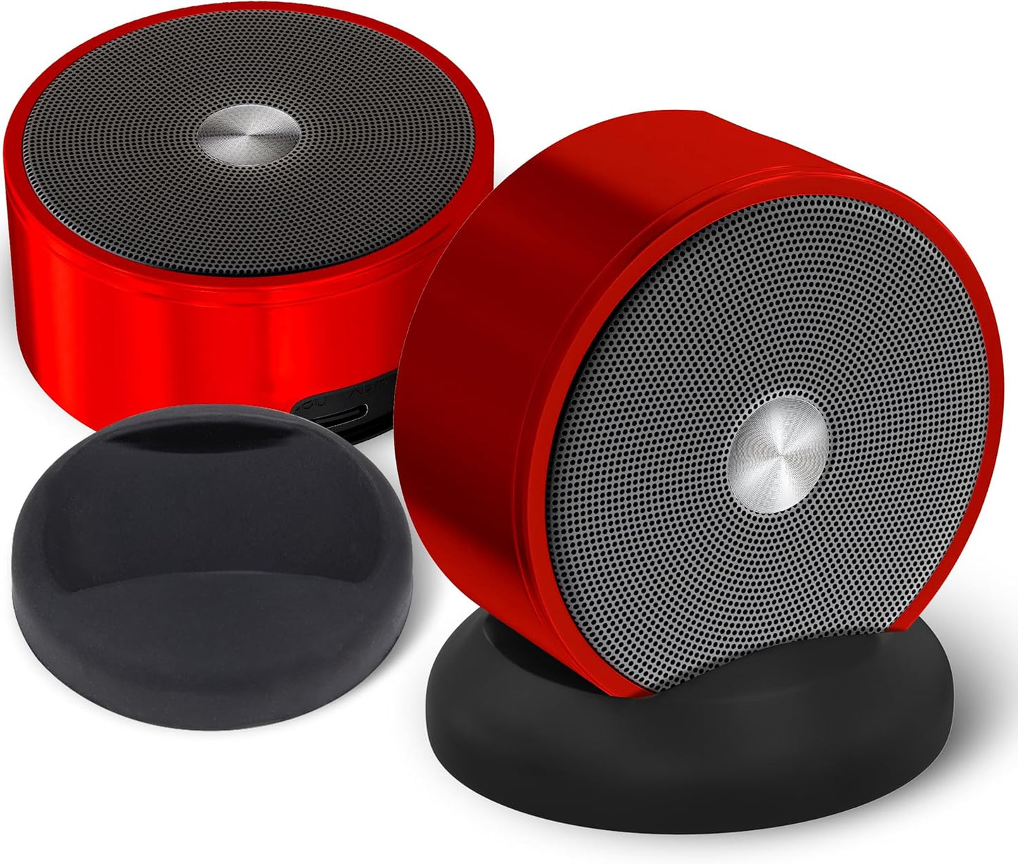 Bluetooth Speaker Pair - TF SD Card 3.5 mm Audio Cable - Dual Pairing Bluetooth Speakers - Bluetooth Multiple Wireless Speakers - Mothers Day Gift For Mothers - Bluetooth Speaker Multiple Pairing Red