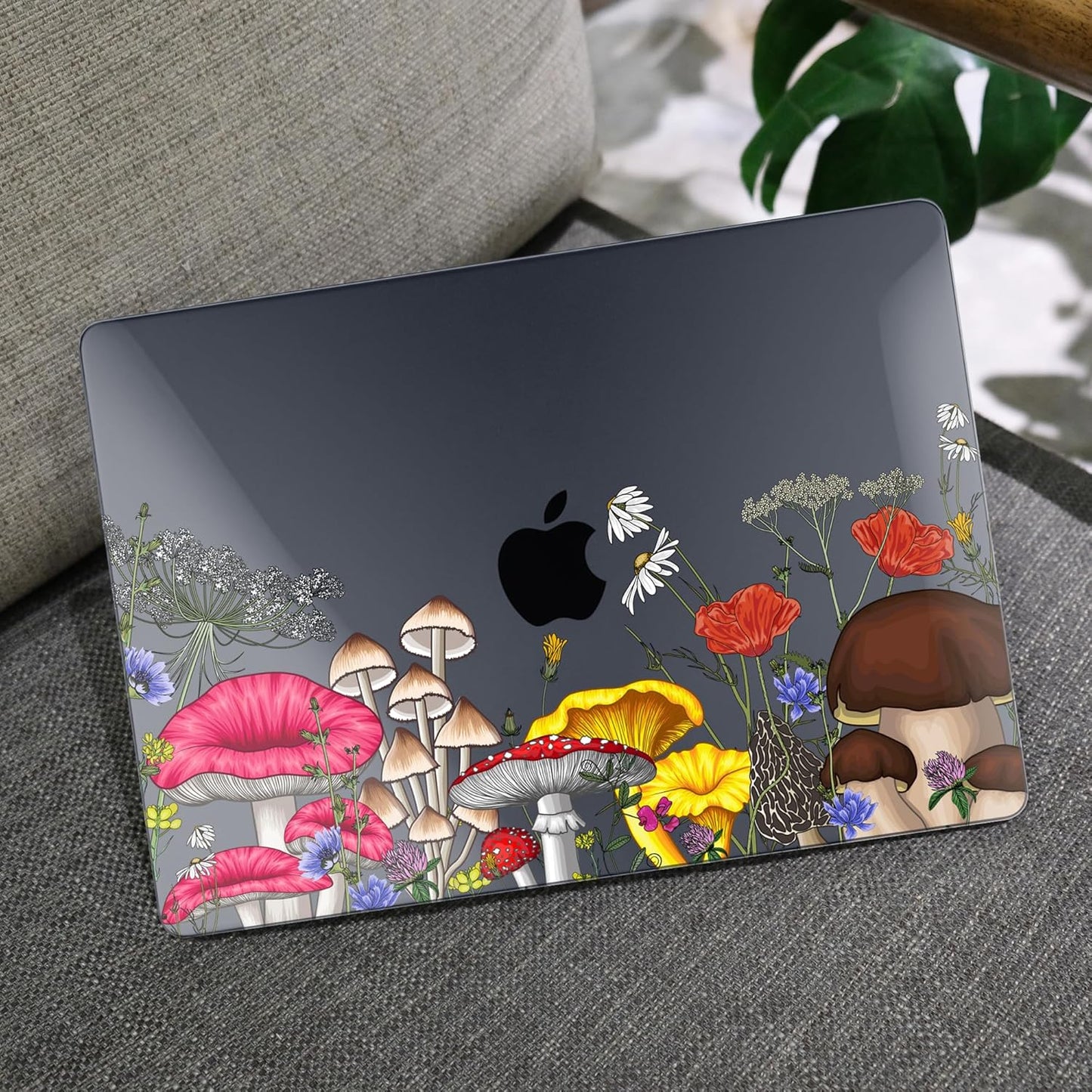 MEEgoodo for MacBook Air 13 inch Case 2021 2020 2019 2018 Released A2337 M1 A2179 A1932 with Touch ID, Plastic Hard Shell & Keyboard Cover Compatible with MacBook Air Case 13.3, Forest of Mushrooms