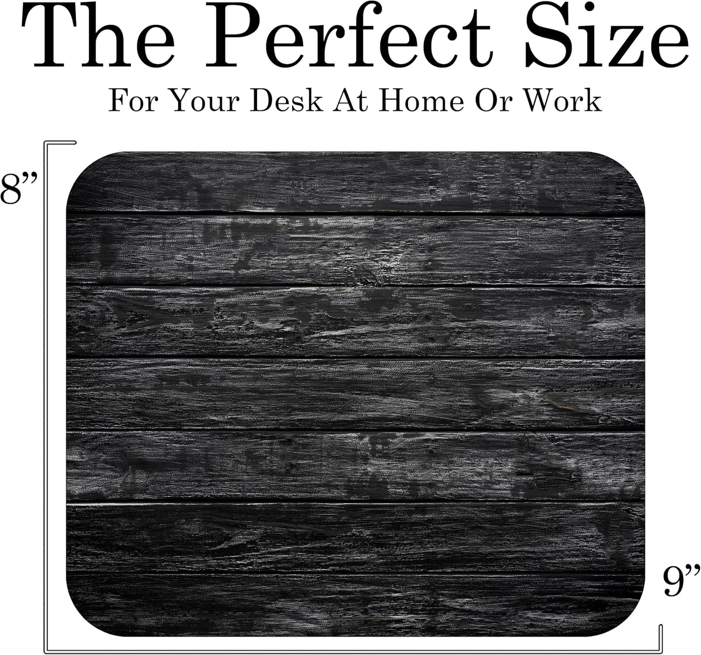 Decorative Colorful Mouse Pad Mat Mousepad for Desk Computer Laptop PC Gaming Home or Office Gift (Black Wood CB07)
