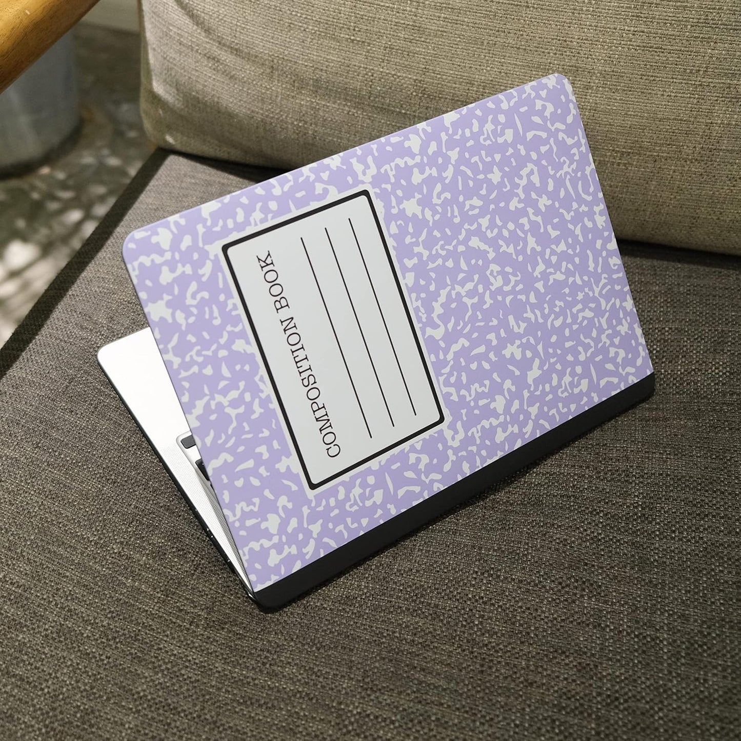 MEEgoodo Case for M4/M3/M2 MacBook Air 13.6 inch Case 2025 2024 2022, Fit Model A3240/A3113/A2681, Laptop Hard Shell with Keyboard Cover Compatible with MacBook Air 13 inch, Composition Book Purple