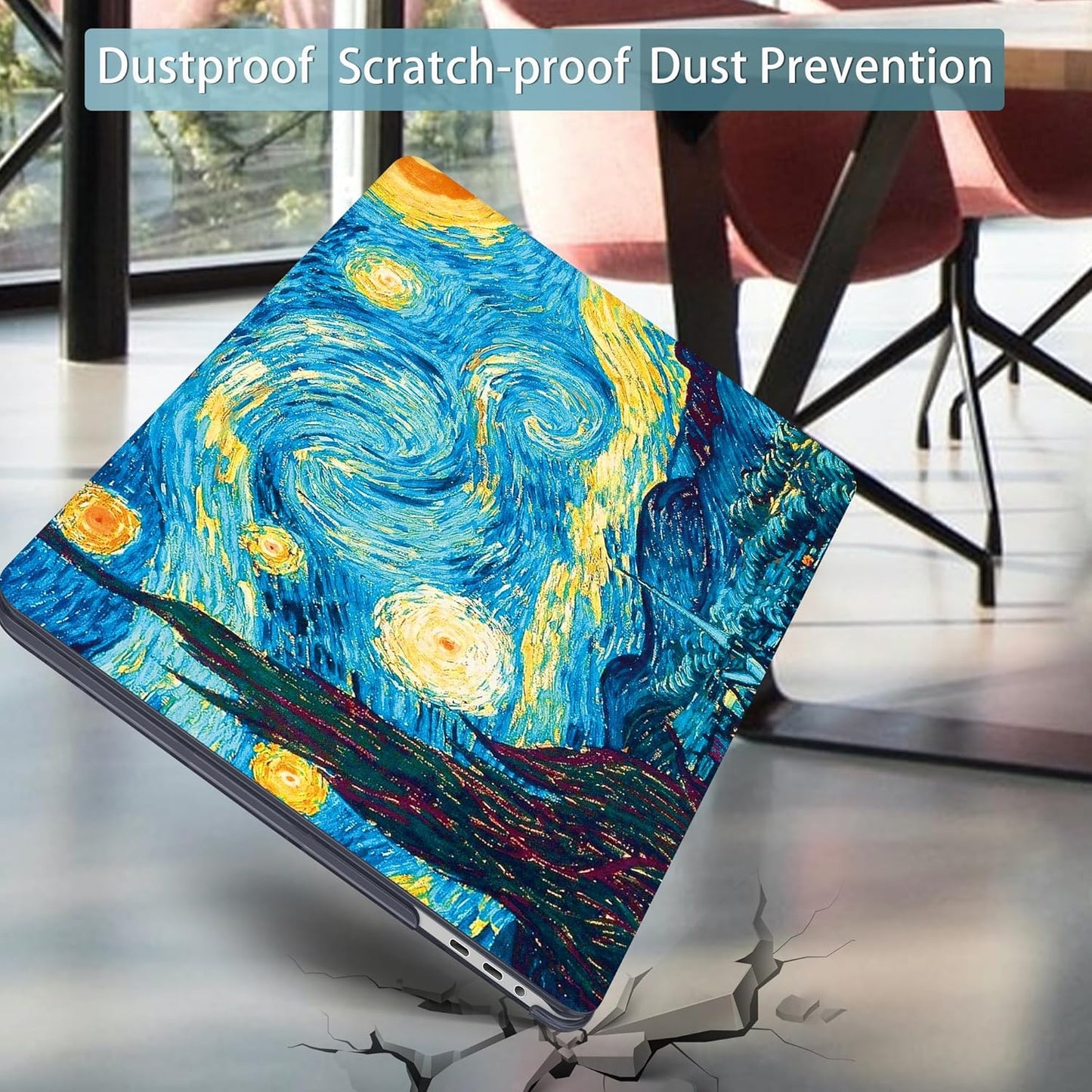 Mektron for MacBook Pro 16 inch Case A2141, 2020 2019 Pro 16-inch Touch Bar & Touch ID Starry Sky Matte Hard Shell Cover Keyboard Skin Screen Protector