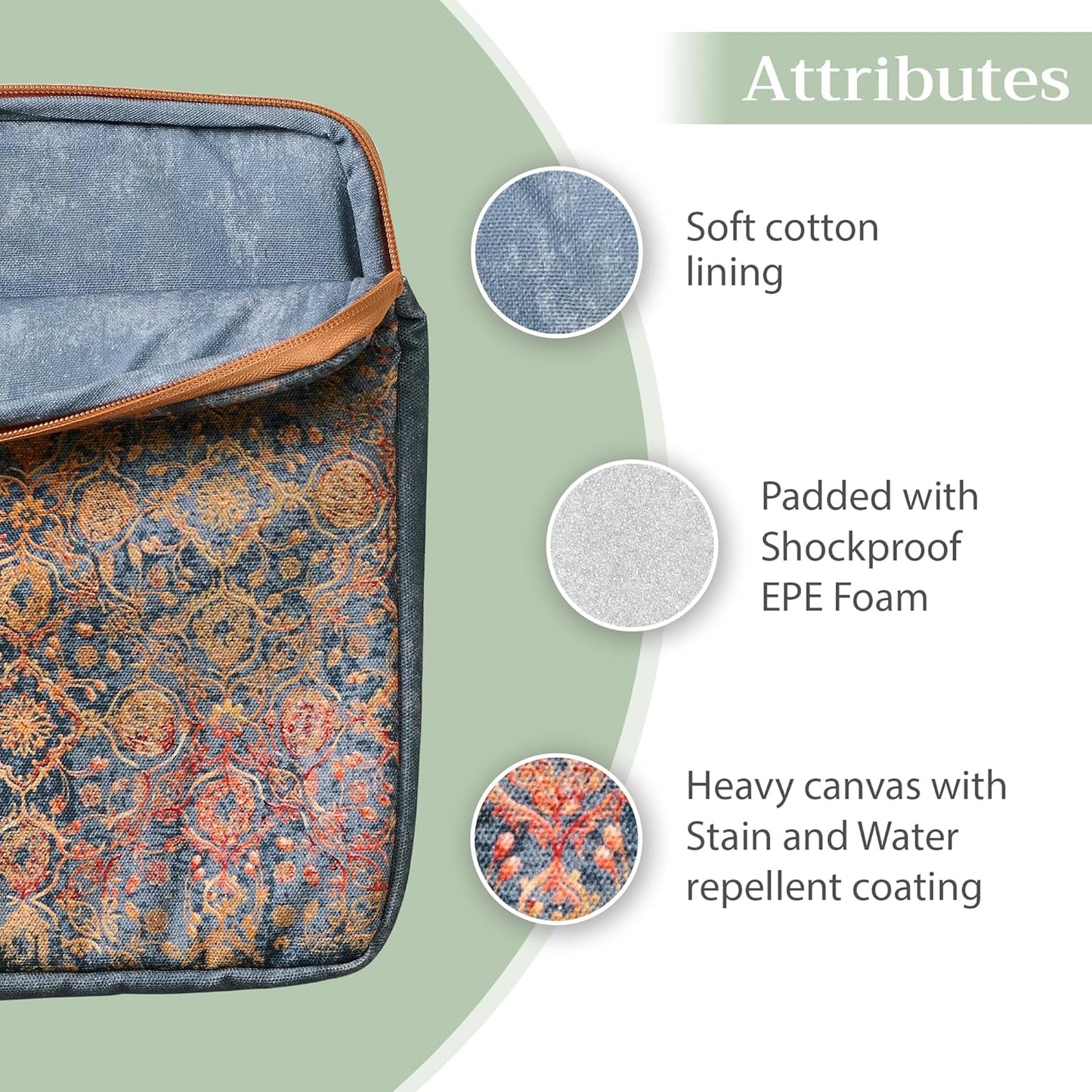 Maison d'Hermine Laptop bag with front pocket Stain and water repellent Cotton canvas