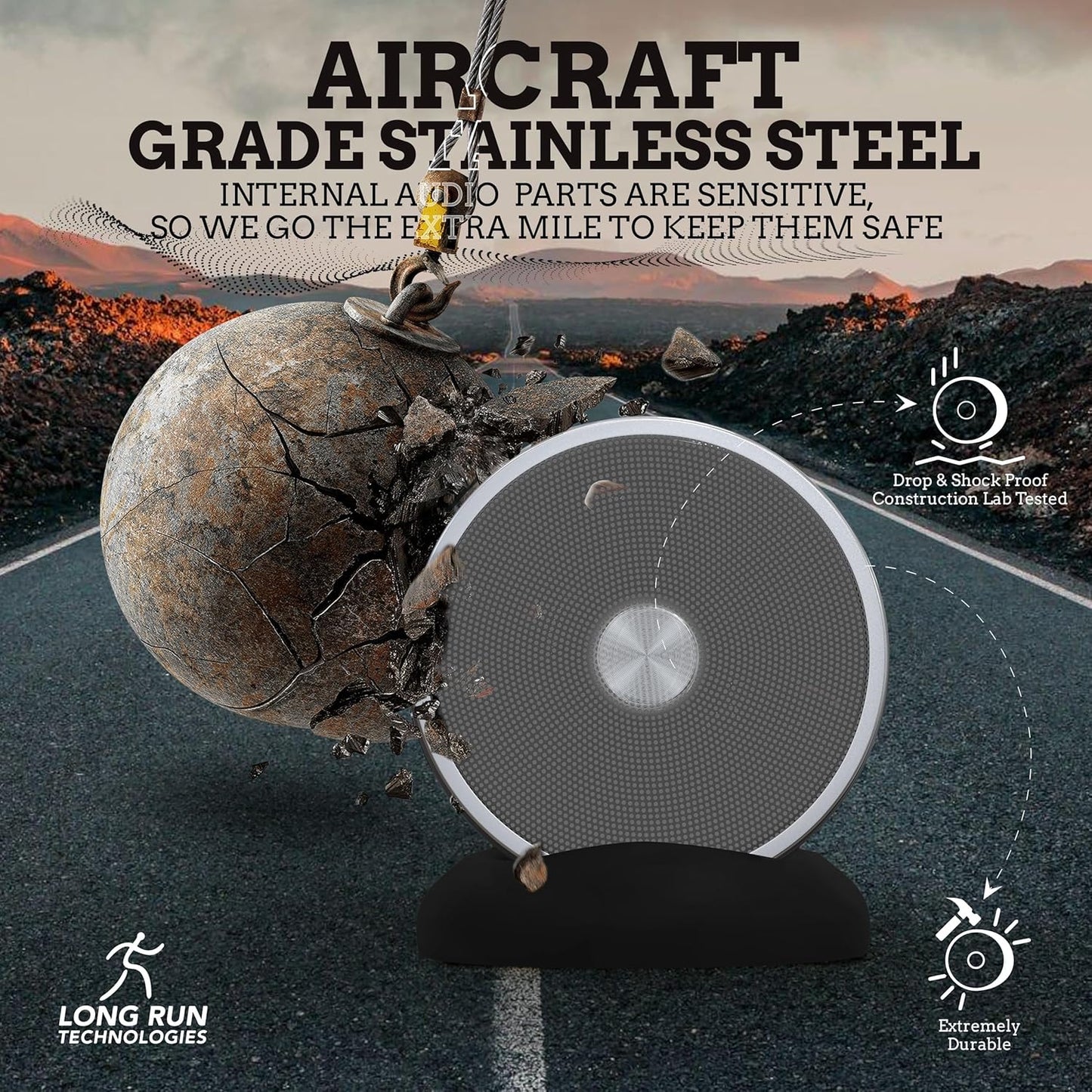 Dual Bluetooth Speakers - Built In Mic For Phone Calls - Multiple Pairing Bluetooth Speakers Set of 2 - Wireless Computer Speaker - TF SD Card Birthday Graduation Gift Idea For Boys Girls Silver