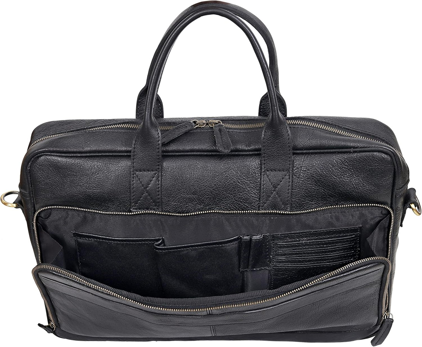 VC VINTAGE COUTURE Leather briefcase bag for men Leather Laptop Bags For Men and Women Travel Messenger Bag