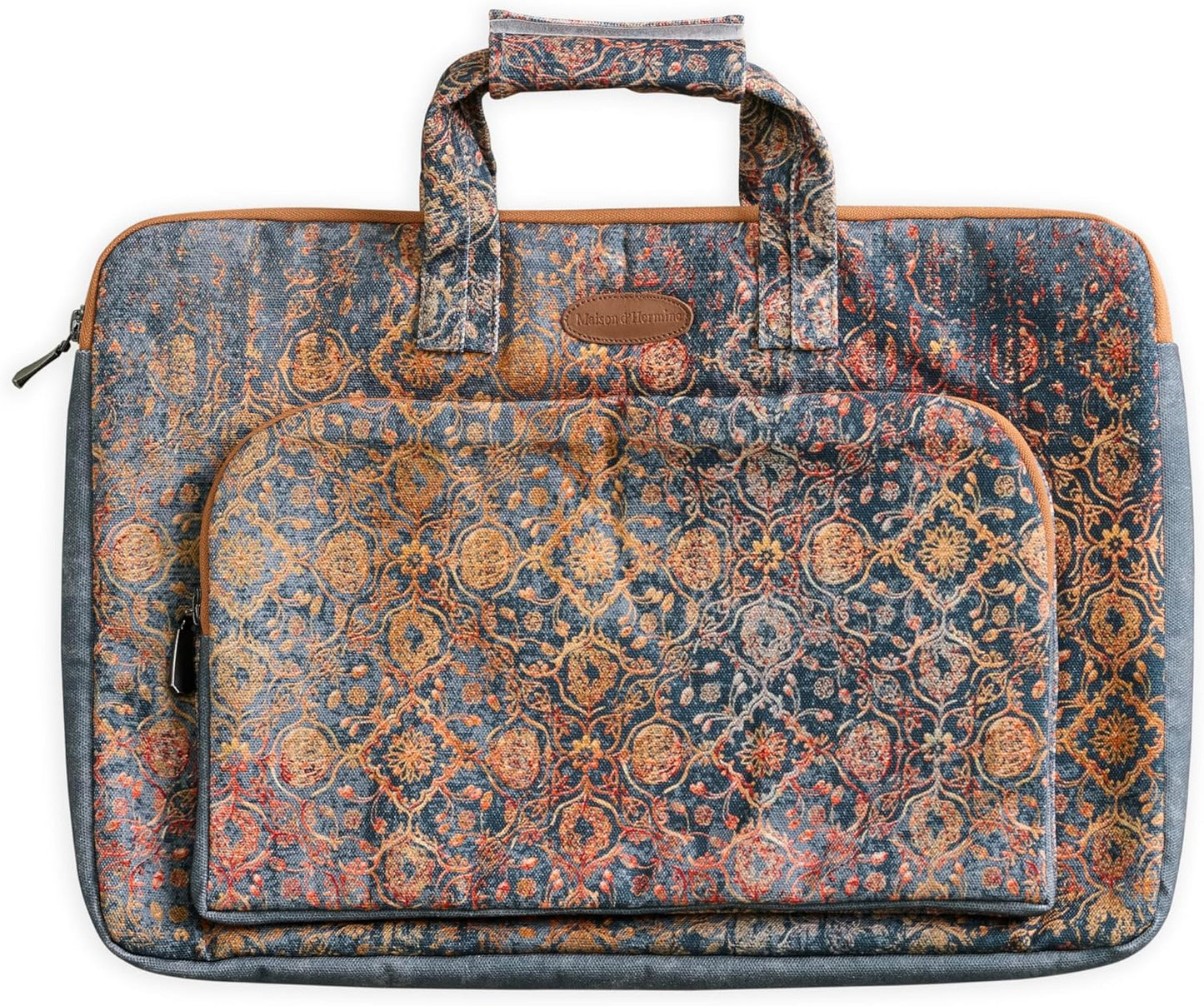 Maison d'Hermine Laptop bag with front pocket Stain and water repellent Cotton canvas