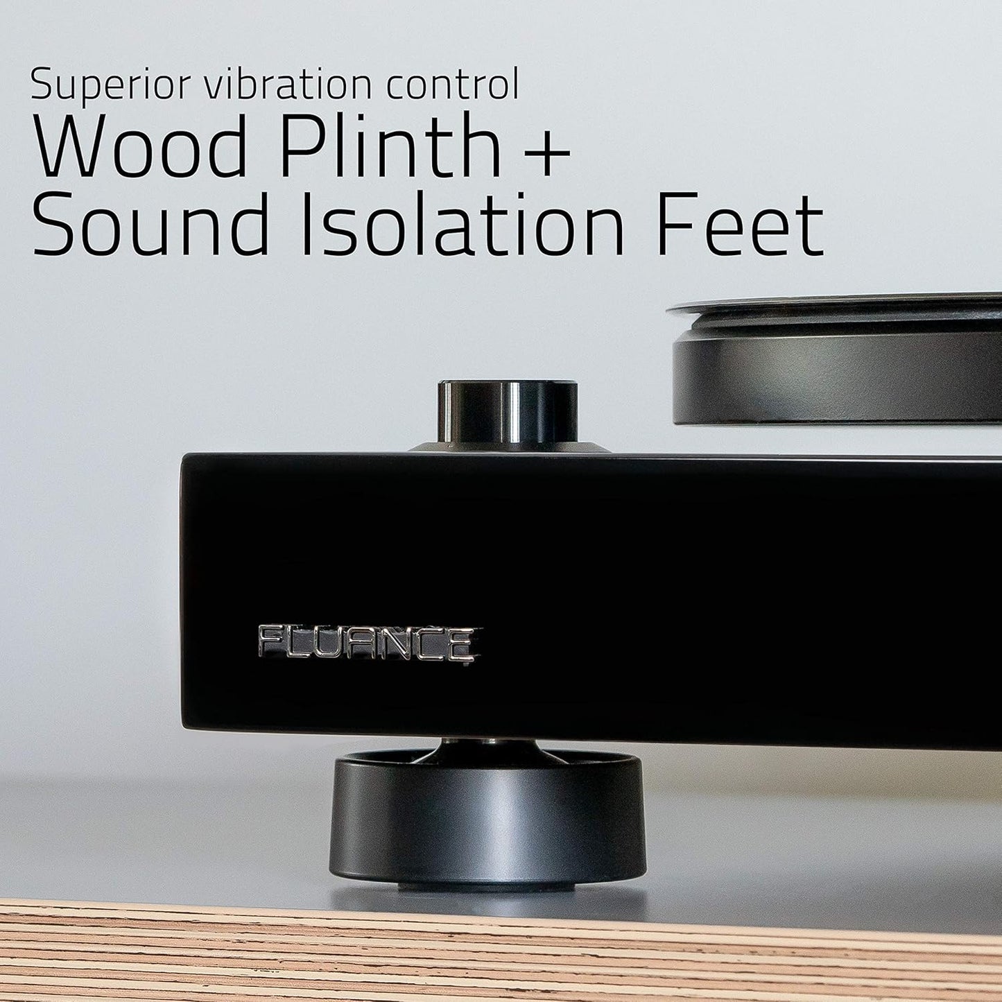 Fluance RT80 Classic High Fidelity Vinyl Turntable Record Player with Audio Technica AT91 Cartridge, Belt Drive, Built-in Preamp, Adjustable Counterweight, Solid Wood Plinth - Piano Black