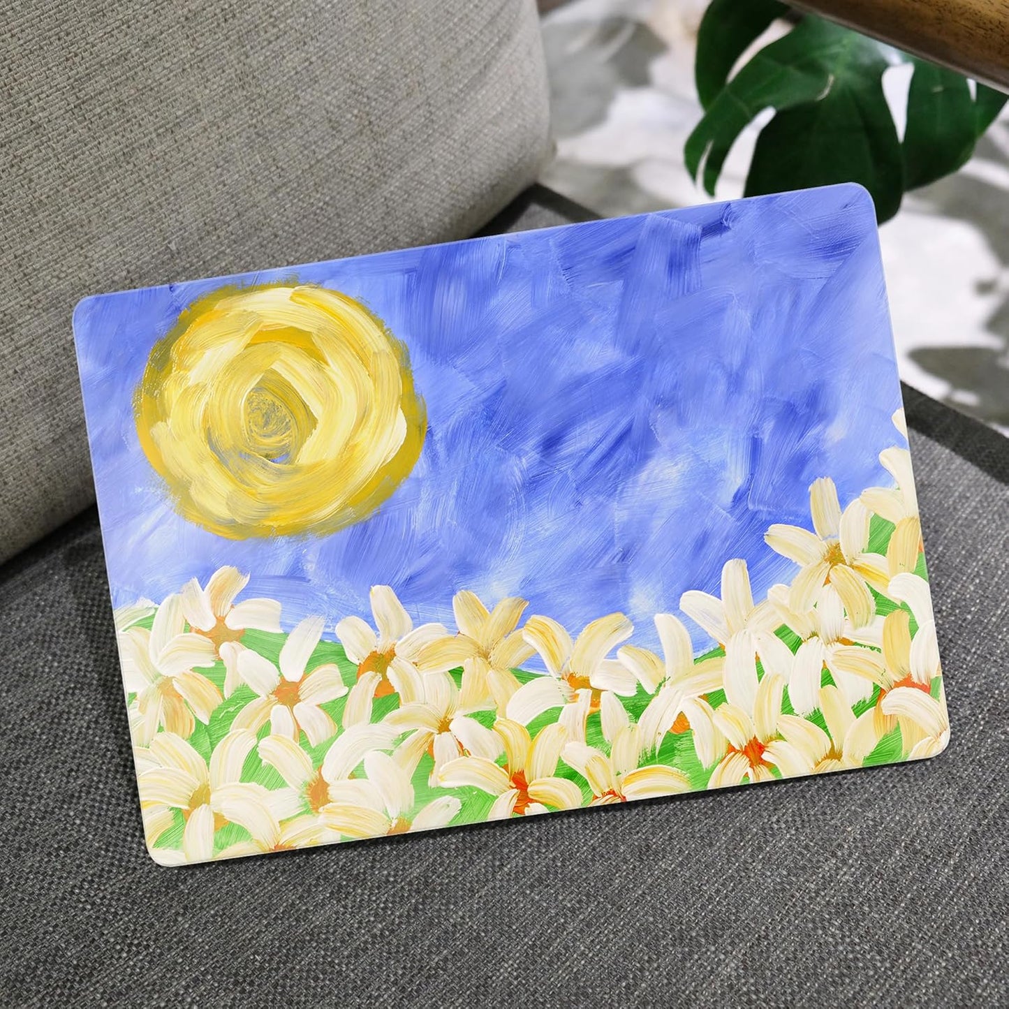 MEEgoodo for MacBook Air 13.3 inch Case 2021 2020 2019 2018 A2337 M1 A2179 A1932, Laptop Shell for MacBook Air M1 with Keyboard Webcam Cover & Trackpad Film & Type C Adapter,Summer Flowers