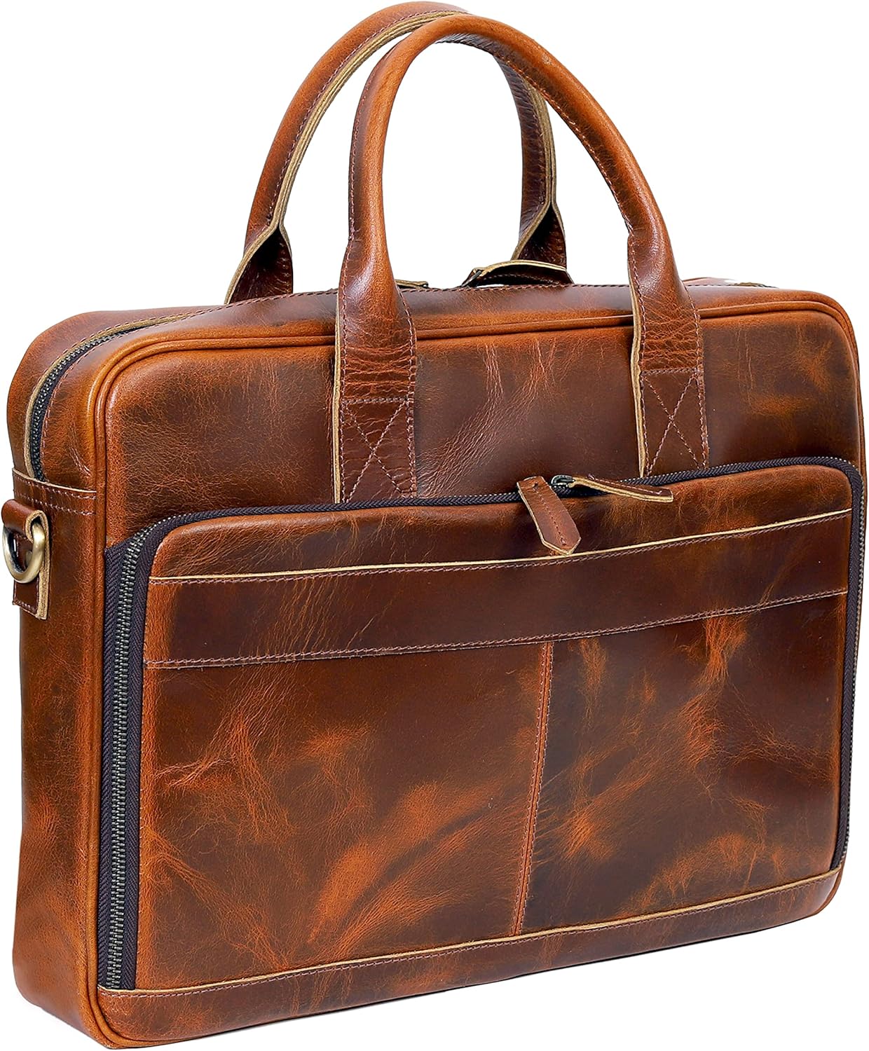 VC VINTAGE COUTURE Leather briefcase bag for men Leather Laptop Bags For Men and Women Travel Messenger Bag