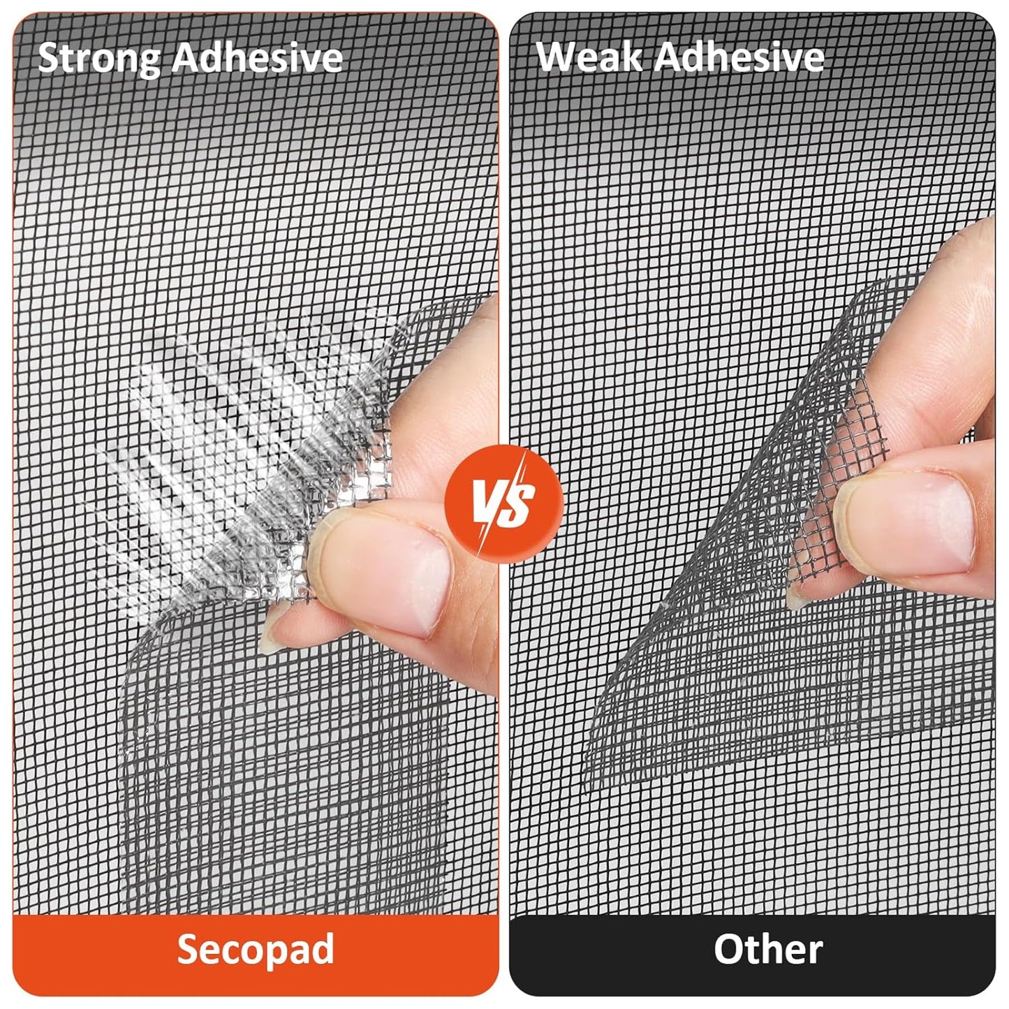 Grey Screen Repair Tape, 4" X 180" (15FT) Window Screen Door Repair Kit, Strong Adhesive Fiberglass Patch Tape Mesh