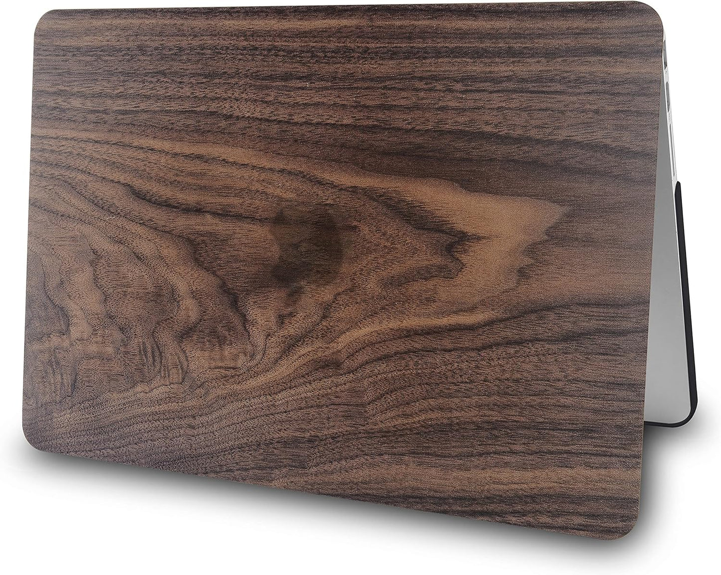 KECC Compatible with MacBook Pro 13 inch Case 2020-2025, 2016-2019 Release M2 M1 A2338 A2289 A2251 A2159 A1989 A1706 A1708 Plastic Hard Shell + Keyboard Cover + Sleeve, Walnut Wood